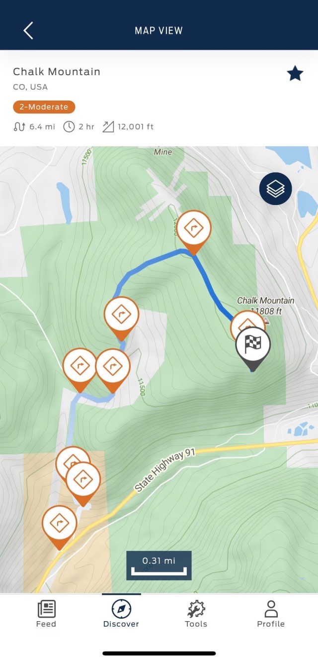 ford bronco trail app